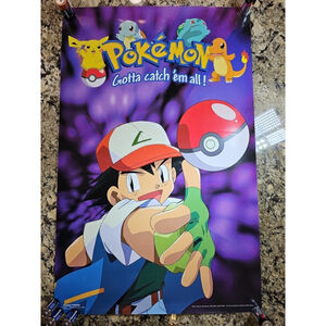 Vintage 1999 Pokemon Poster Gotta Catch Em All! 34.5" X 22.25" #336 New York